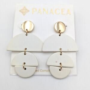 Panacea Women's Clay Geometric Drop Dangle Earrings White Fashion Jewelry Gifts